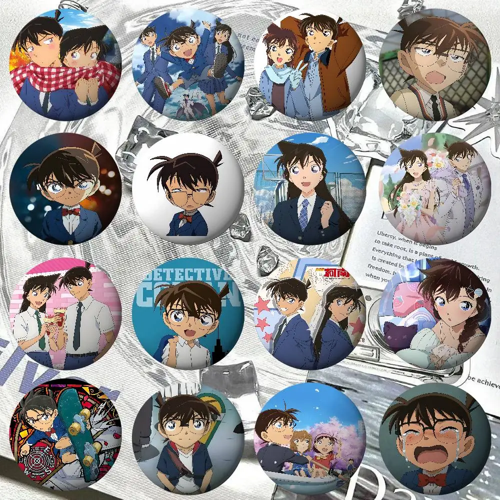 Anime D-Detective Conan Badges Fans' Cartoon Lapel Pins Brooch Emblem Trinkets Gifts Folks Backpack Decor Jewelry Pieces