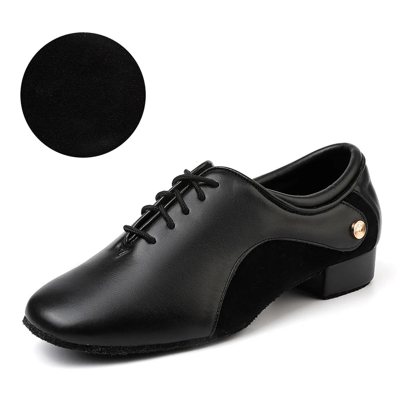 Mens Dance Shoes Ballroom PU Leather Black Dancing Shoes for Men Indoor Soft Sole Tango Salsa Latin Waltz Performance dance shoe