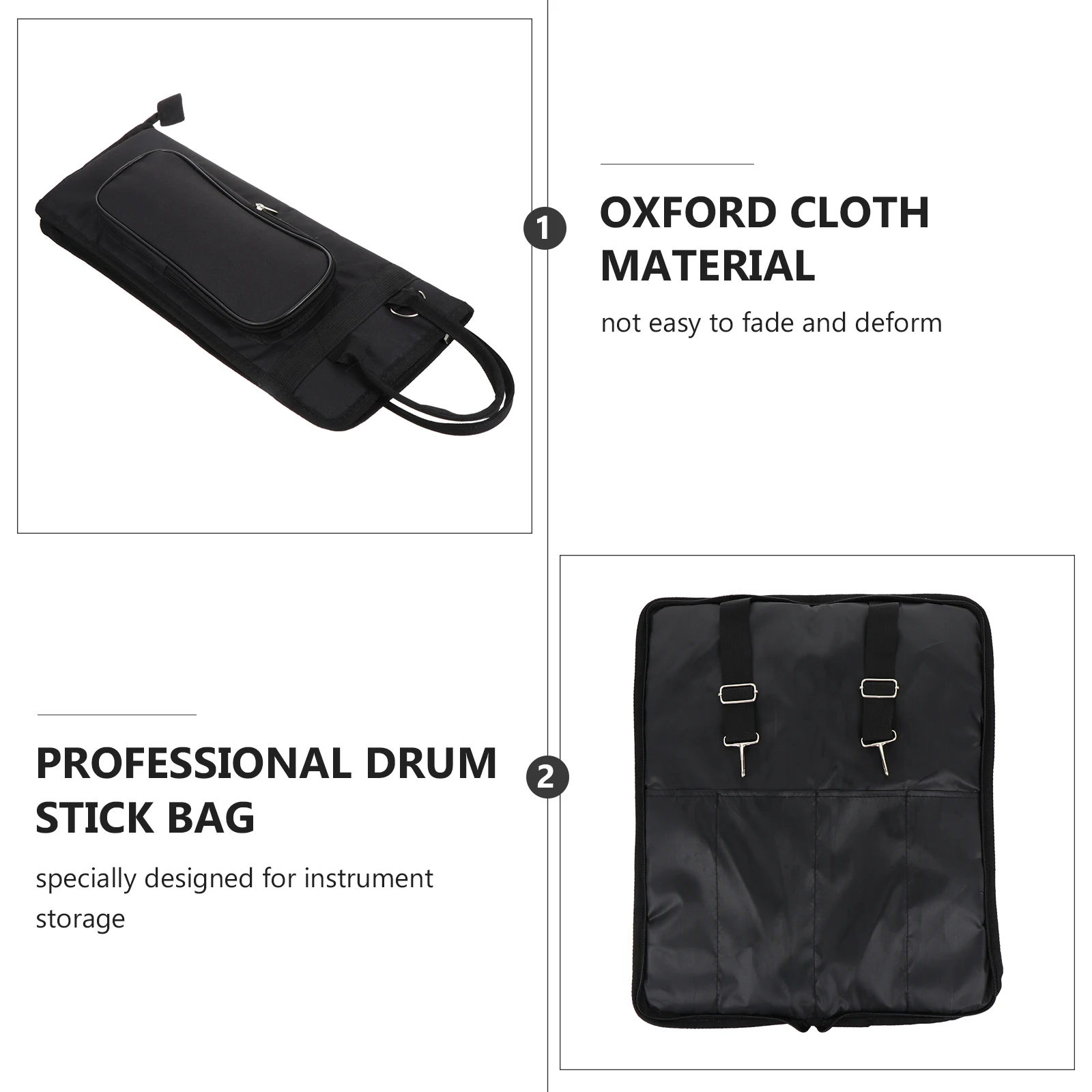 

Drum Stick Storage Bag for Drumsticks and Mallets Organizer Drummer Accessories Music Case Percussion