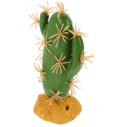 Reptile Tank Plant Reptile Fake Cactus Ornament Hideout Plant Lifelike Cactus Ornament