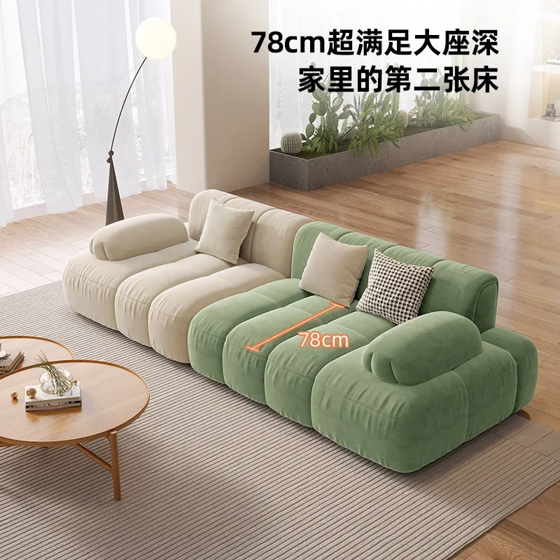 Sala de estar moderna e simples, sofá de tecido para arranhar gatos, apartamento pequeno, sofá italiano combinando com cores para três pessoas