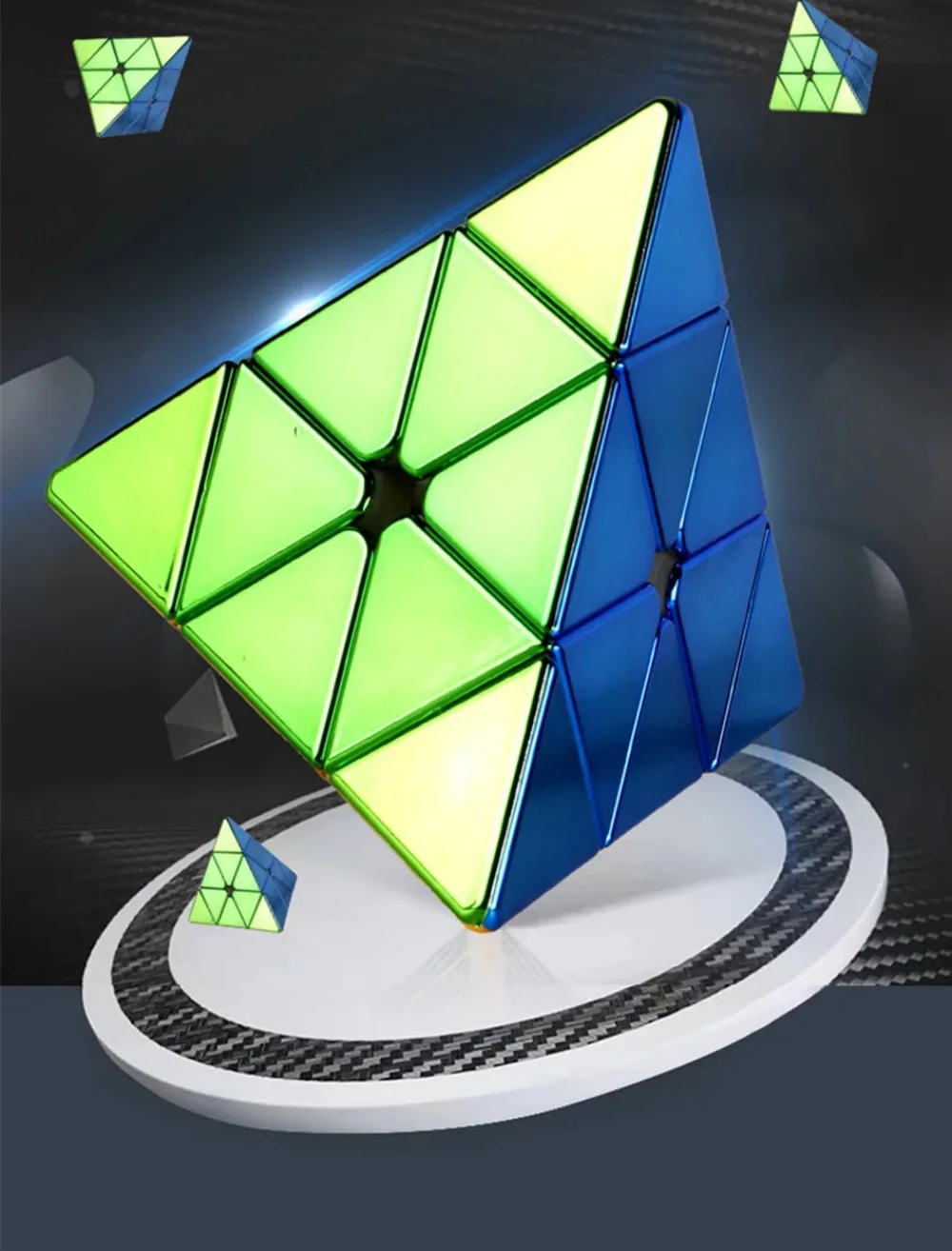 Shengshou-Pyramid Magnetic Magic Cube, Puzzle Velocidade Profissional, Brinquedos Educativos, Legend Plating, 3x3x3