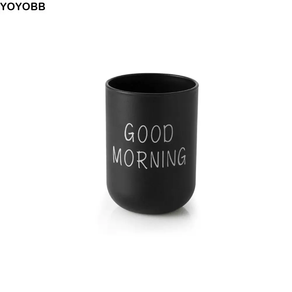 

Style Kitchen Cup Organizer Cup Drinking Drinkware Toothbrush Holder Good Morning Cup Washing Cup Bathroom Supplies C0ffee Mug