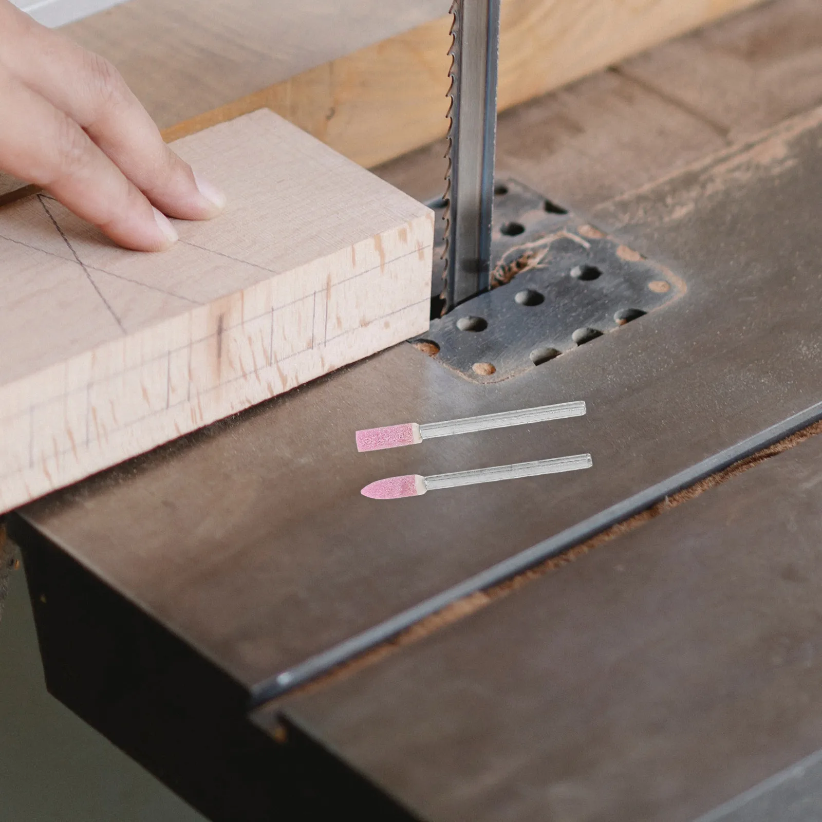 100Pcs Abrasive Mounted Grinding Point Set Ceramic Mandrel Mounted Polishing Tool 3Mm Cylinder Tapered Heads Sanding Sharpening