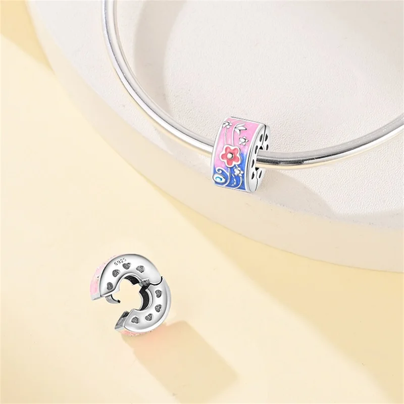 925 Sterling Silver Fancy Dream Garden Charms Buckle Fit 3mm Original Bracelet DIY Women Fashion Exquisite Birthday Jewelry Gift