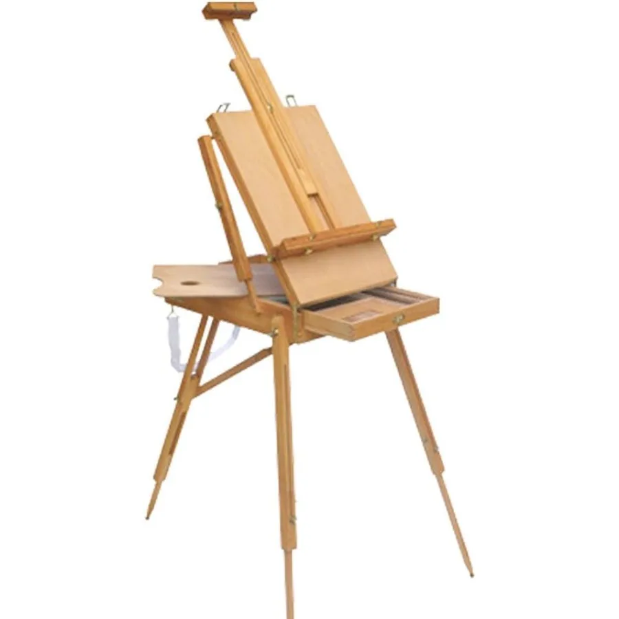 

Портативный складной деревянный мольберт-тренога 4 Less Co French Easel для художников и художественных работ