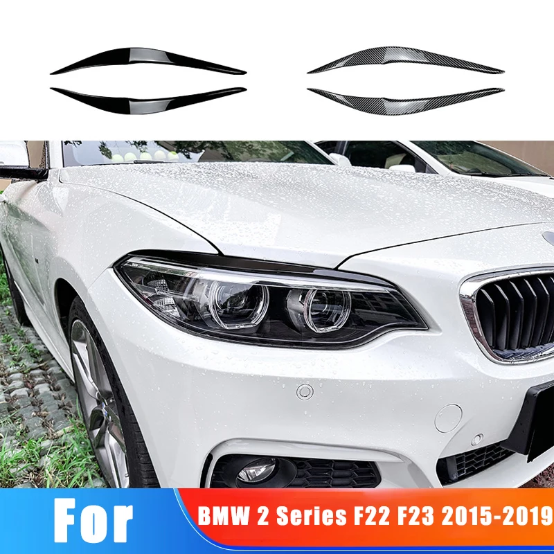 

For BMW 2 Series F22 F23 2015-2019 2016 2017 Car Front Headlight Eyebrow Exterior Sticker Decoration Modification Accessories