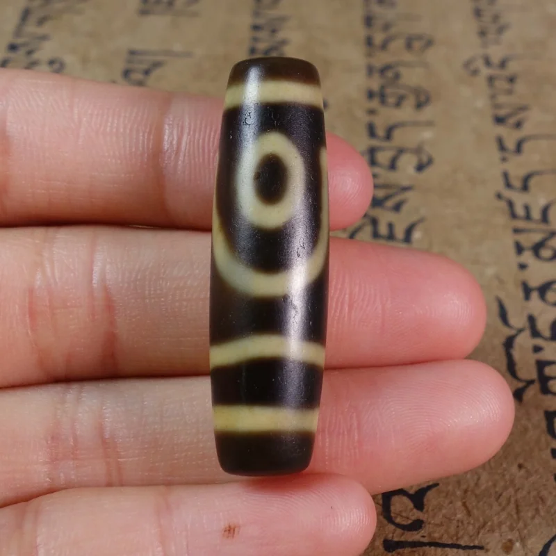 

Himalayan Tibetan DZI Beads Old Agate Lucky 2 Eye Totem Amulet Pendant GZI #3438