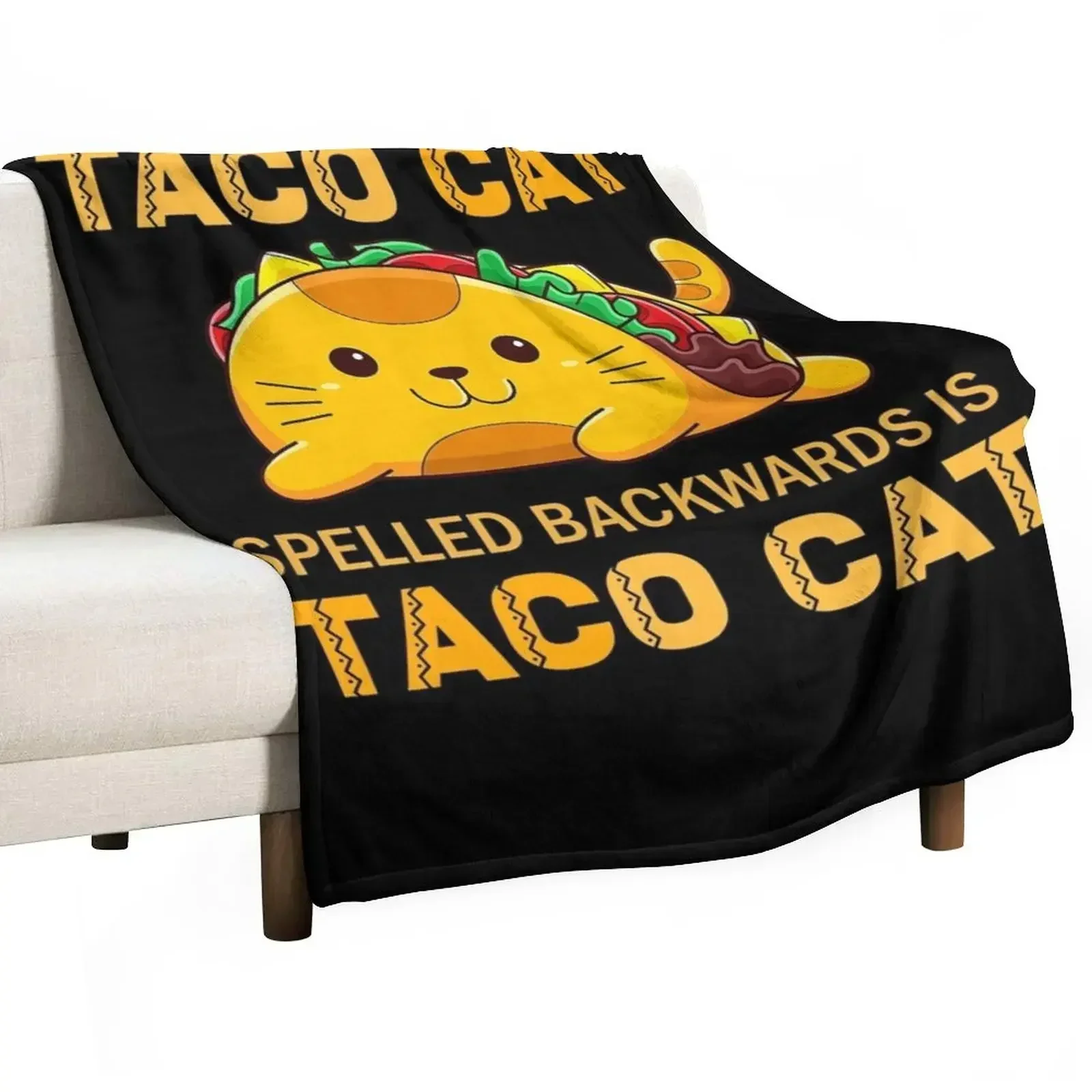 TacoCatfor Kids Taco Cat Cinco de Mayo TacoCat Tacos Throw Blanket Sofas Nap Thins Blankets