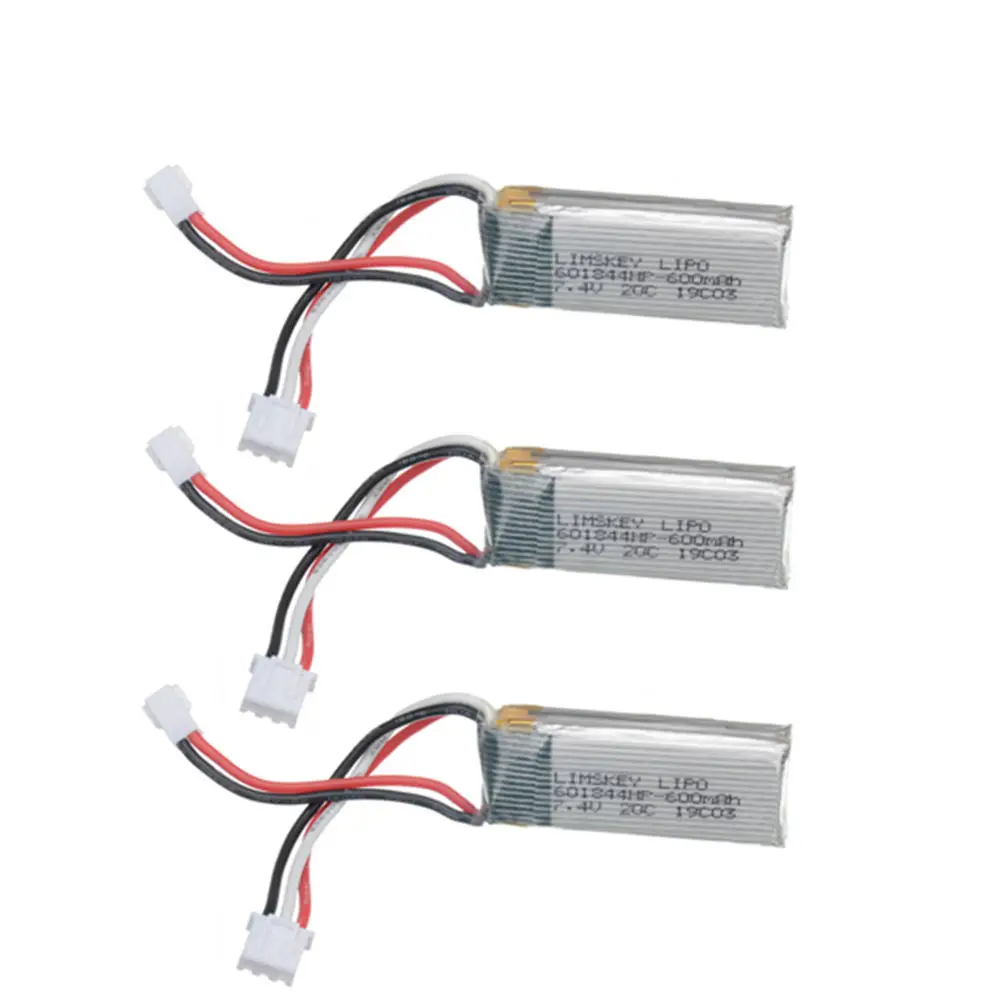 2S 7.4V 600mAh 20C Lipo Battery For WLtoys F959 RC Drone Parts 7.4V Battery and Charger For XK DHC-2 A600 A700 A800 A430