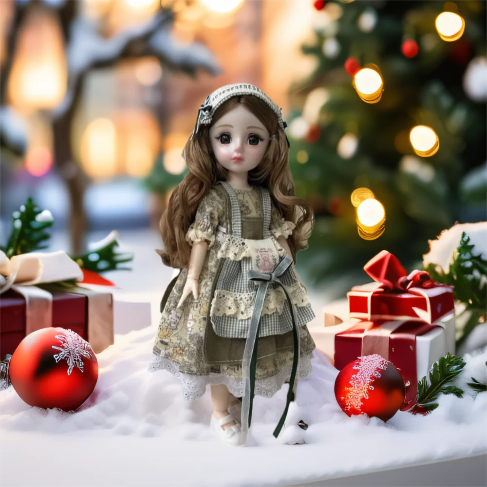 1/6 SD 30 cm Bjd Pop met Kleding Lang Haar met Pruik Make Up Prinses Dress Up BJD Poppen Ball Jointed aantrekkelijke Ogen