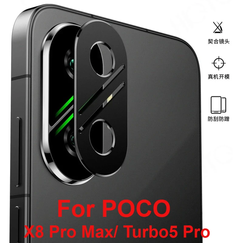 

1-2 шт. алюминиевые металлические защитные кольца для задних линз Poco X8 Pro Max X7 F7 Turbo 5 4 Pro, улучшенная ударопрочность, защитное кольцо для экрана и линз