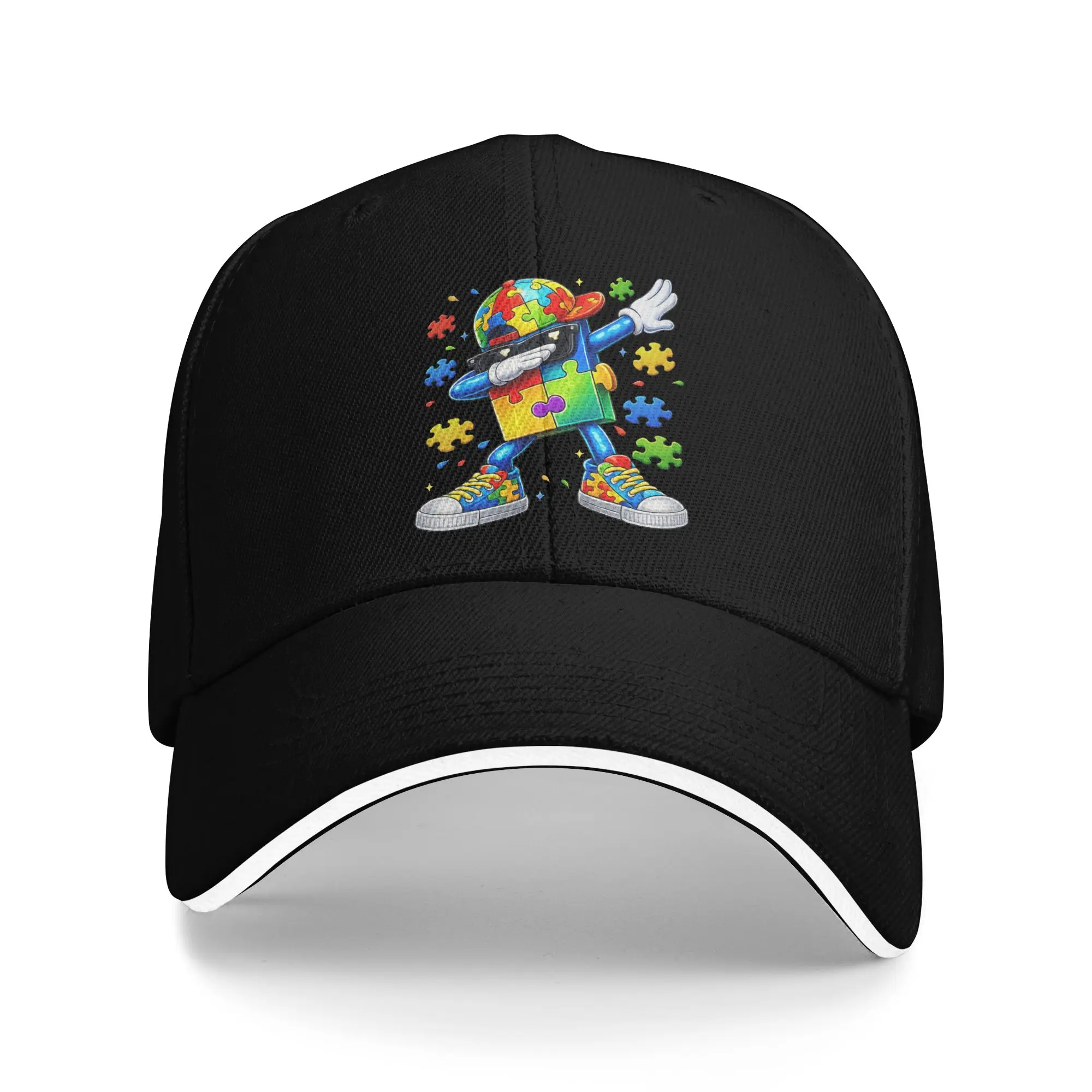 Summer Baseball Caps Dabbing Puzzle Autism Awareness Wear For Men Women Trucker Hat Retro  Headwear Gift
