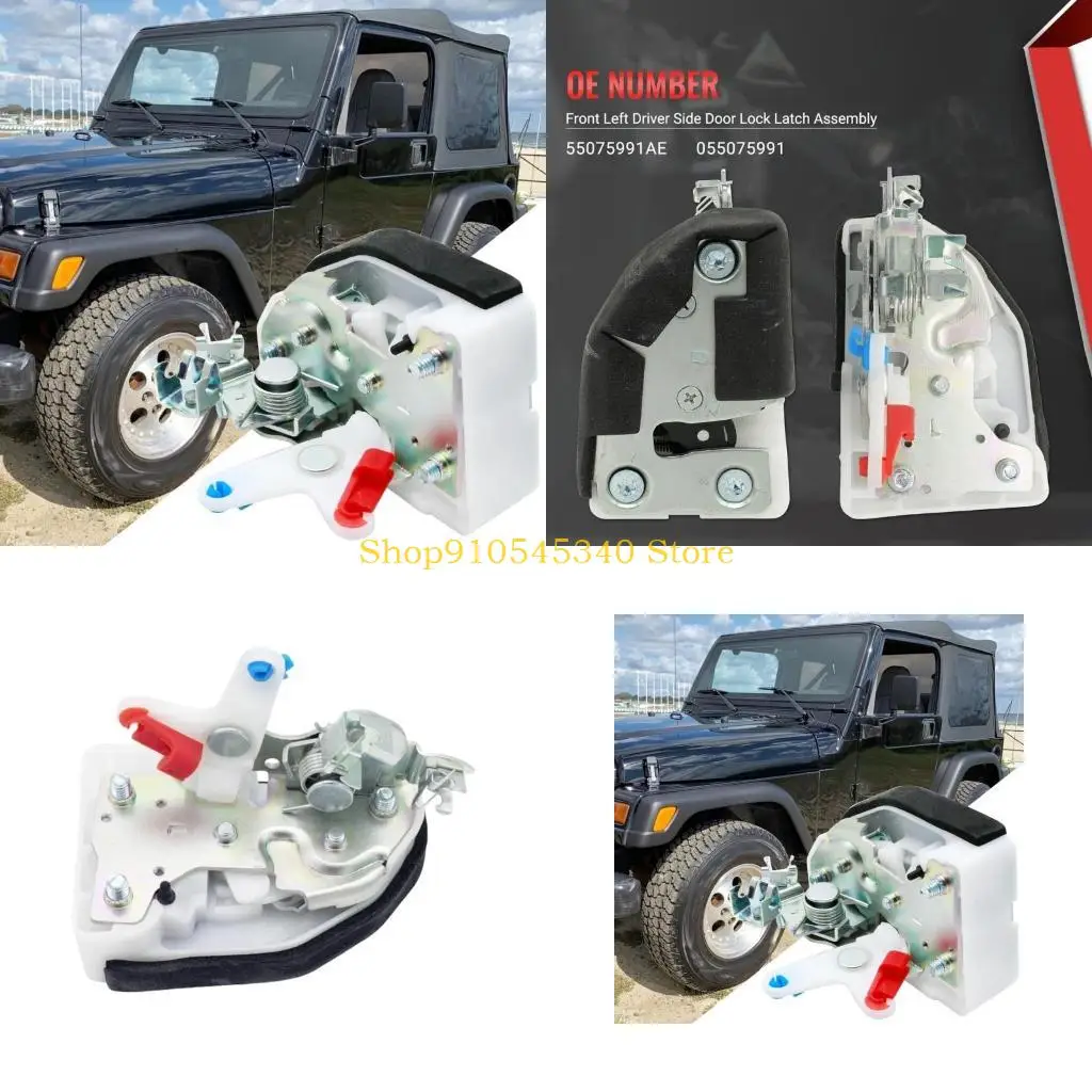 

U2JA Precise Engineered Heavy Duty Left Side Car Door Latches Lock Actuator System Long Lasting Metal Construction 55075991AE