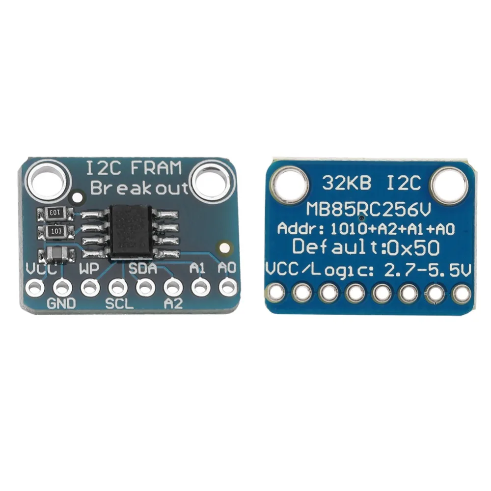 ​ غير قابلة للطي ​   FRAM لوحة القطع ​ ​ ذاكرة 32 كيلو بايت ​   واجهة I2C ​ ​ الذاكرة IC ​ الجهد 2.7-5.5 فولت ​ ​ سعة 256 كيلو بايت