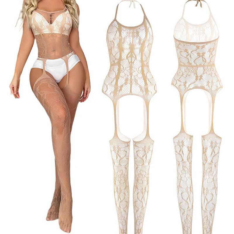 Сексуальные цветные ажурные чулки для тела, эротические колготки, подвязки до бедра, кружевное нижнее белье, женское нижнее белье, прозрачные ажурные чулки