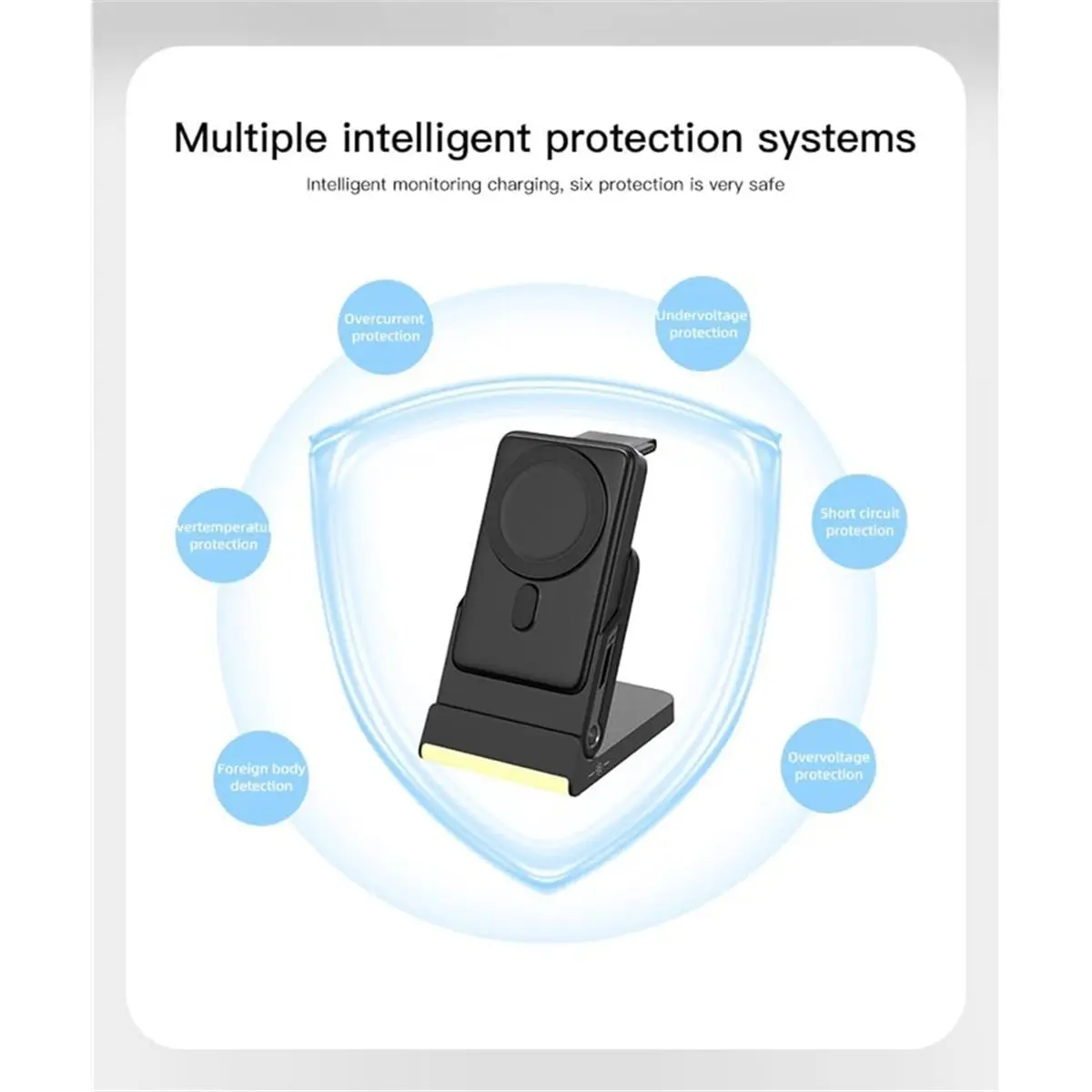 

Folding 5-in-1 Wireless Charging Power Stand with Magnetic Charging, for 16 Pro and Ultra 8 White