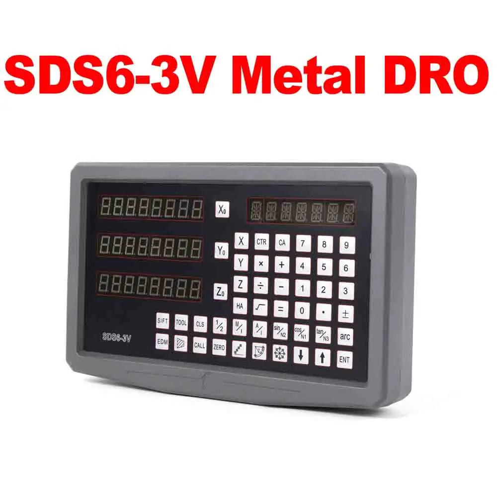 سينو YHSINO SDS6-2V SDS6-3V Dro شاشة القراءة الرقمية 5U TTL غلاف حديد مضاد للتدخل