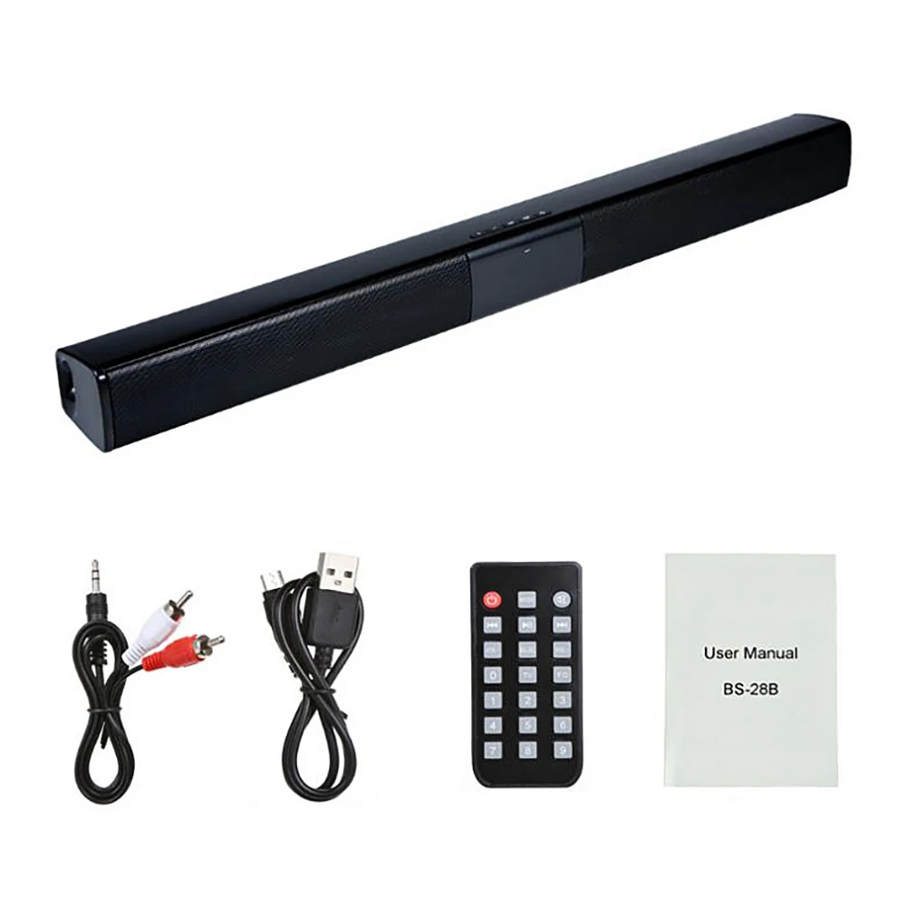 20W TV Sound Bar Wired and Wireless Bluetooth Speaker Home Surround SoundBar for PC Theater TV Speaker Loudspeaker