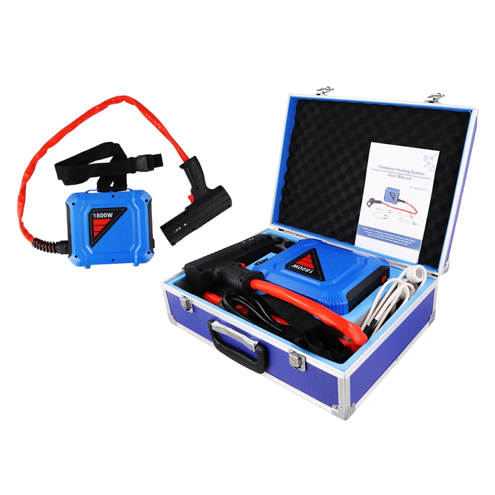 Podofo 1800W Magnetischer Induktionsheizer, Handgehaltenes Flammenloses Schraubenheizgerät für Autoreparaturen, Schraubenentferner mit Box