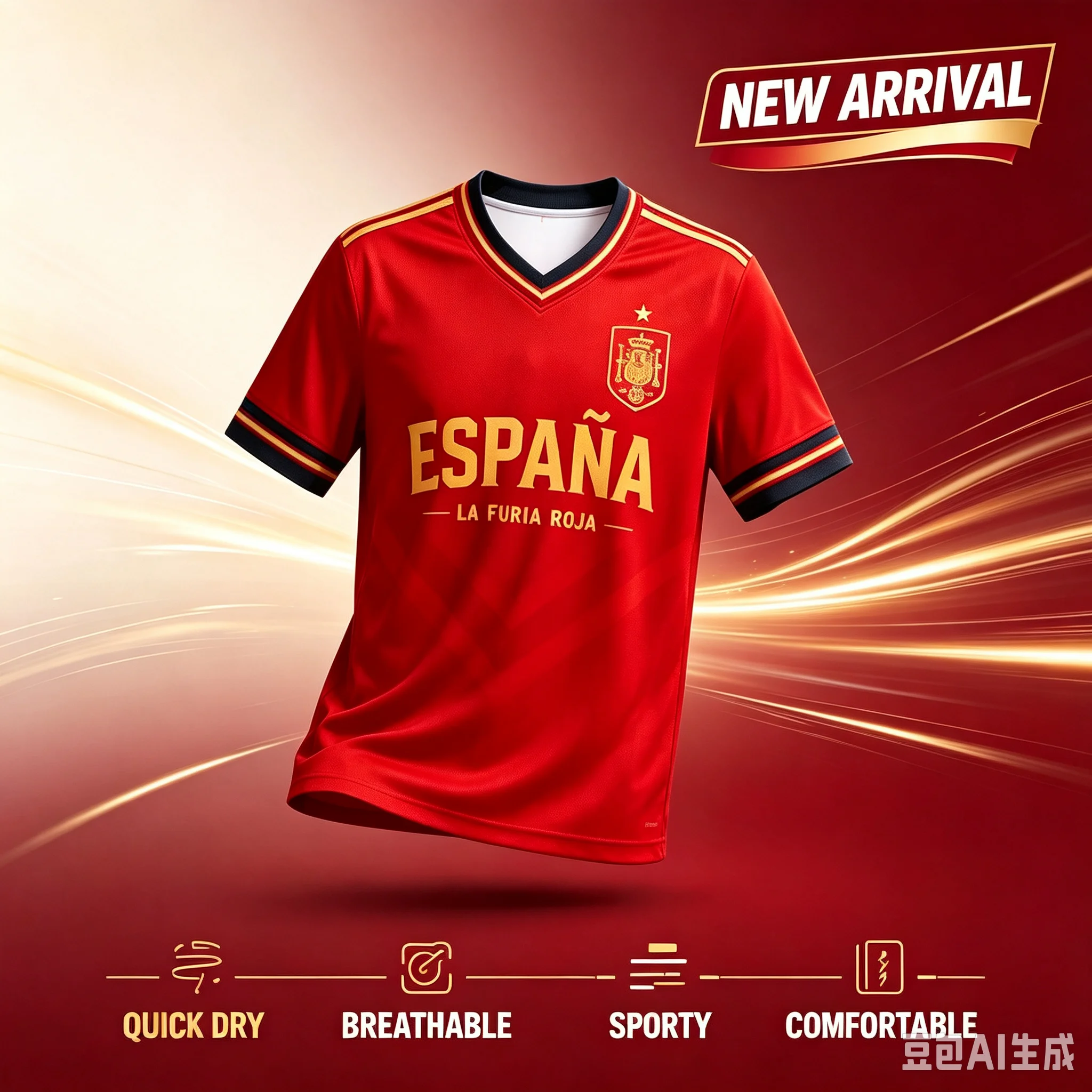 2026 Men Women Spain La Furia Roja No.10 Football Jersey Quick Dry Fashion Sports Training Short Sleeve