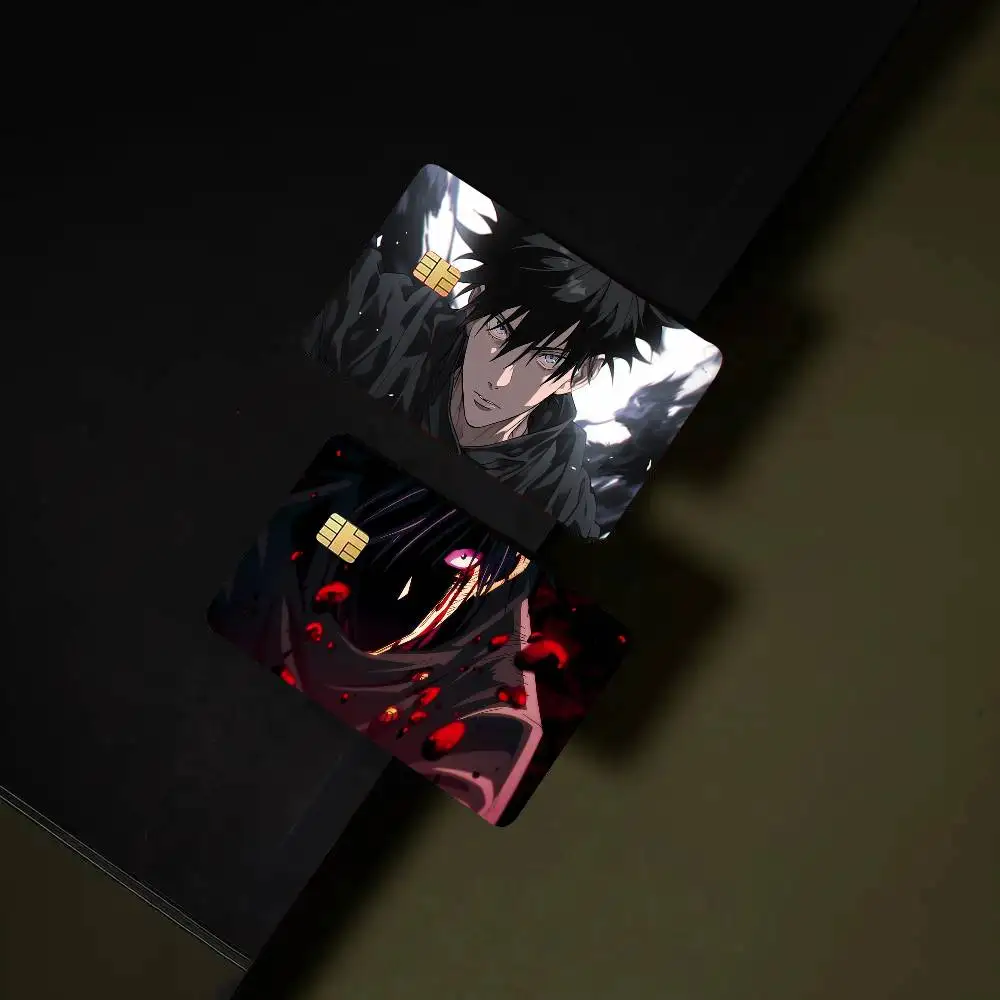 Megumi Fushiguro Jujutsu Kaisen Card Sticker Cartoon Art Credit Card Skin Anti Scratch Bank Debit Card Decal