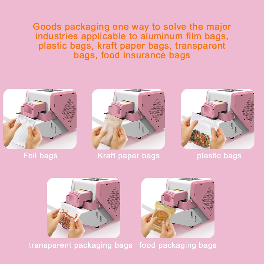 Roller Sealing Machine Portable Bag Sealer Foil Plastic Bag Food Packaging Machine