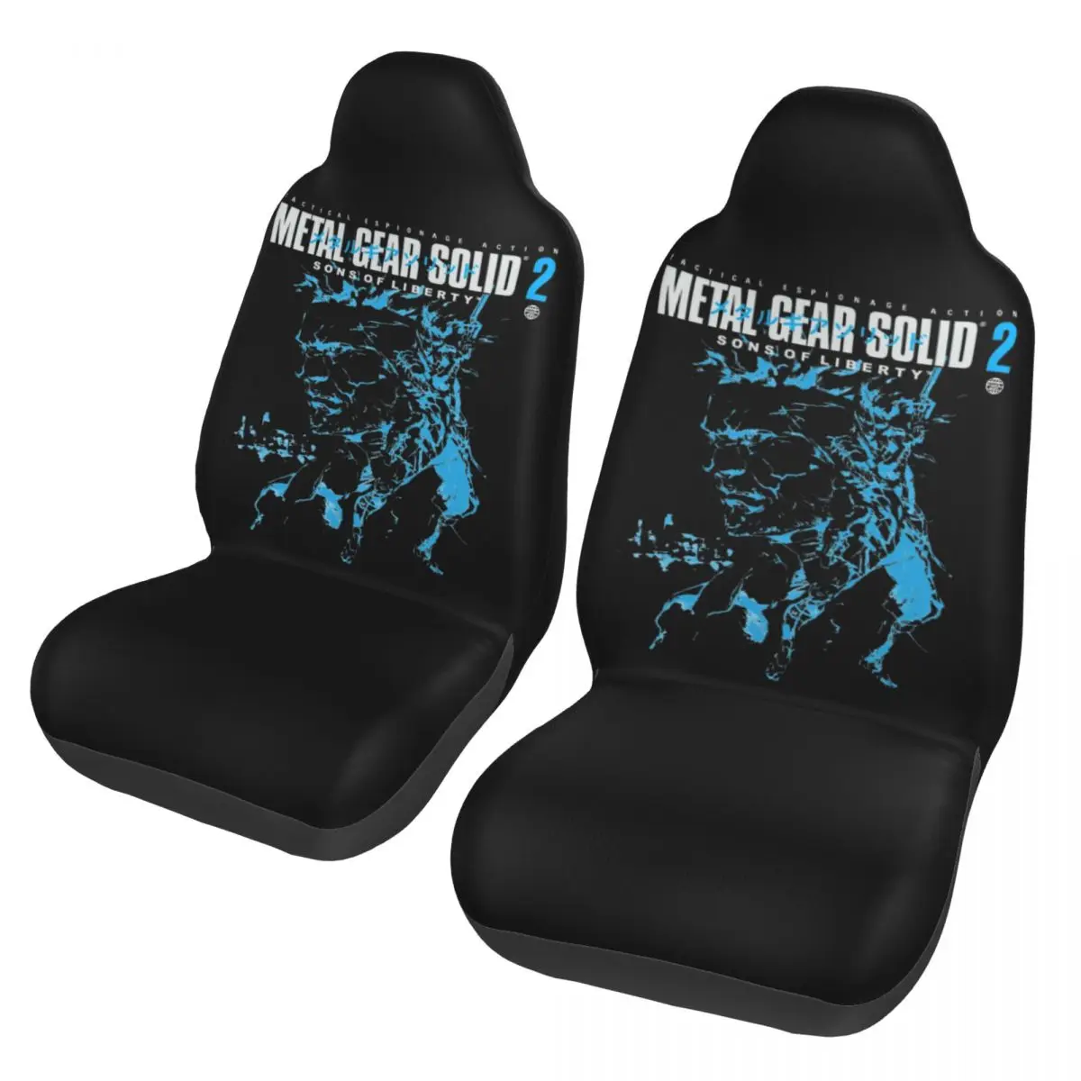 MGS2 Snake And Raiden Metal Gear Solid Universal Car Seat Cover Waterproof Women Seat Cushion/Cover Fabric Seat Protector