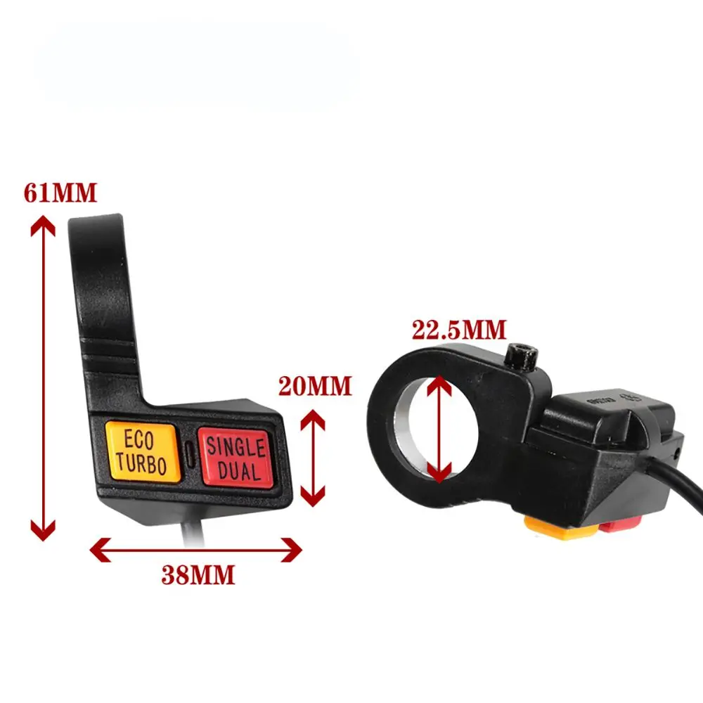 Durable Scooter Motorbike On-Off Button High Low Speed Control Electric Bicycle Accessories E-bike 2 In 1 Switch