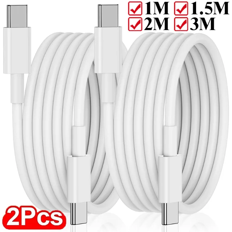 

120W 10A Dual USB-C To Type C Super Fast Charging Data Cable For iPhone17 Samsung Huawei Quick Cord Transfer Wire 1m/1.5m/2m/3m