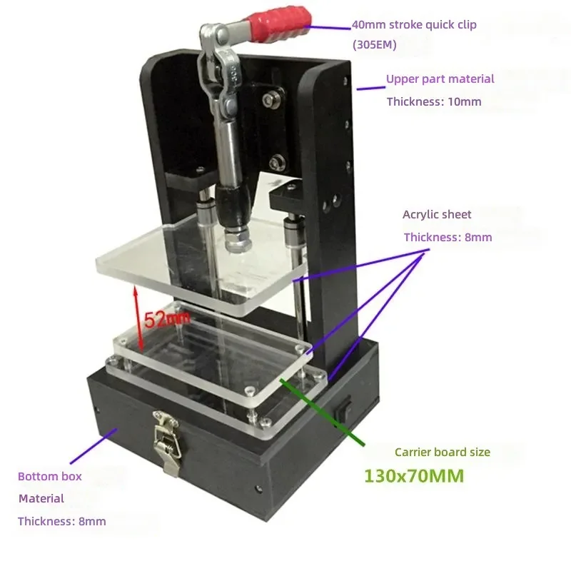 Universal PCB & PCBA Test Fixture Jig 130x70MM Circuit Board Detection Holder Frame Electronic Circuit Debugging Repair Tool