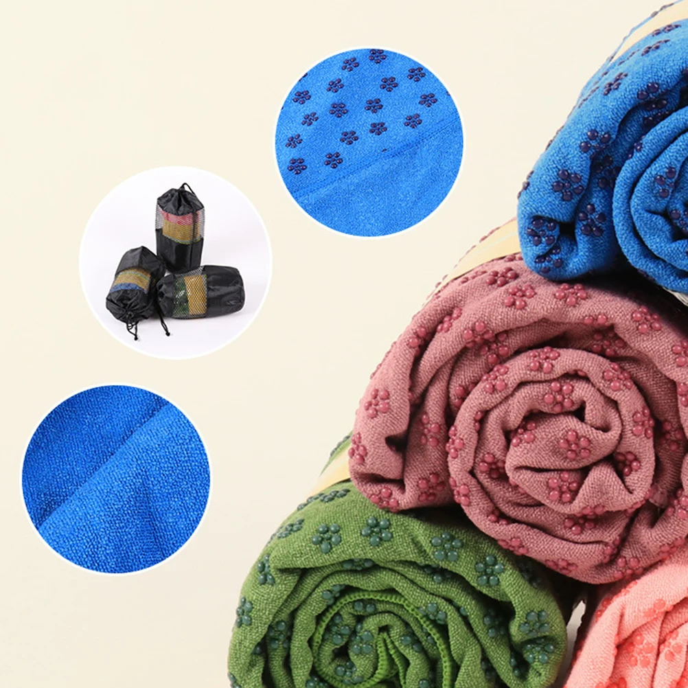 

Microfiber Yoga Mat Towel Lightweight Soft Blue Non Slip Absorbent Travel Sports Gym Compact Foldable Bath Outdoor Camping