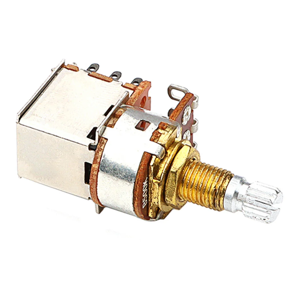 

Push Guitar Potentiometer Linear 500k Split Shaft Replacement for Electric Guitar Volume Tone Control Durable Metal