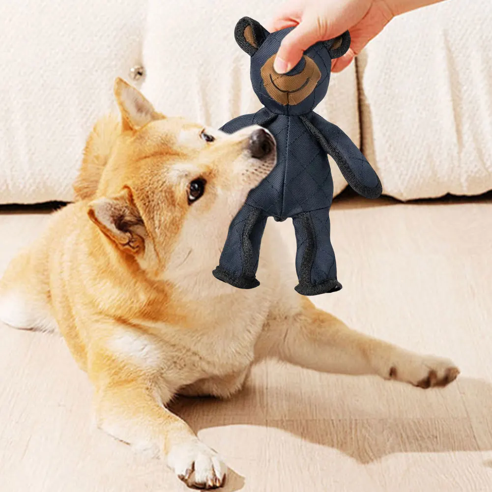 Oso potente para mascotas, juguete interactivo de felpa para perros, limpieza de dientes, antimordeduras, abreact, 1-3 uds.