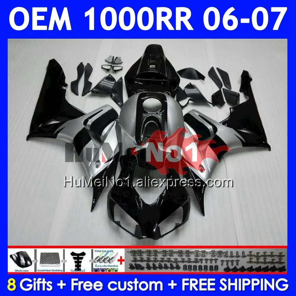 100% Fit Injection For HONDA CBR 1000 RR Repsol silver CC 1000RR 1000CC 60No.15 CBR1000 RR CBR1000RR 2006 2007 06 07 OEM Fairing