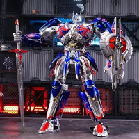 In Stock Transformation Toys Optimus BS03 UT R-02 Knight Warrior Movie OP Commande Action Figure Deformation Robot Alloy Anime
