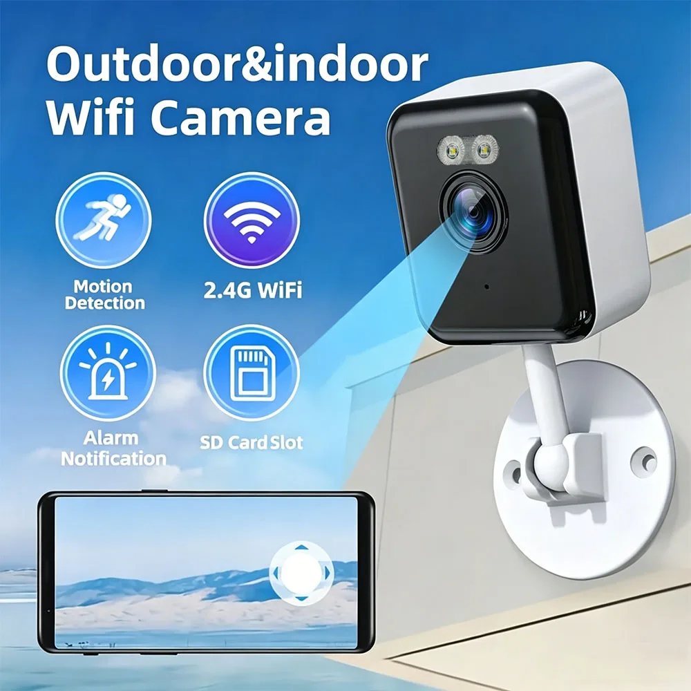 3MP Mini Cube WiFi Camera Indoor Two-Way Audio Human Detection Night Vision Home Baby Pet Monitor Security IP Camera