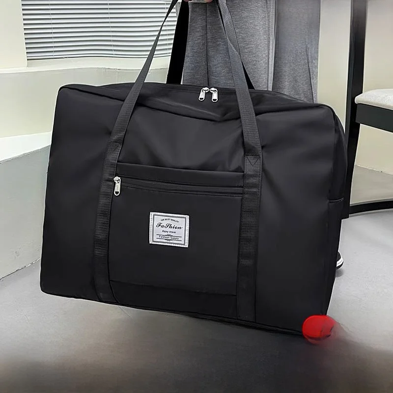 fashionable-short-trip-large-capacity-handheld-travel-bag-women's-luggage-storage-bag-fitness-bag-waterproof-oxford-cloth