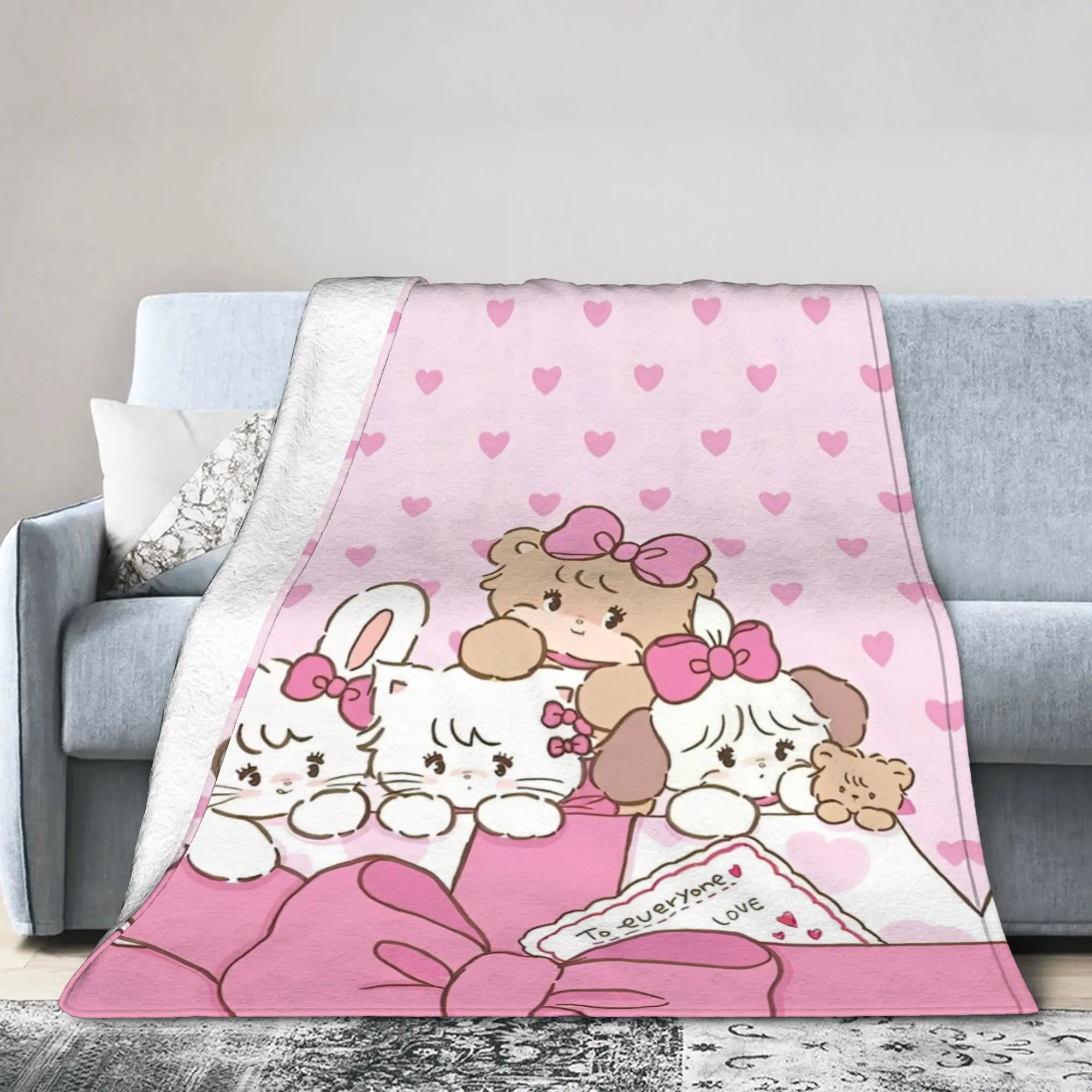 Mikkos Blankets Velvet All Season Breathable Warm Throw Blanket for Home Travel Plush Thin Quilt