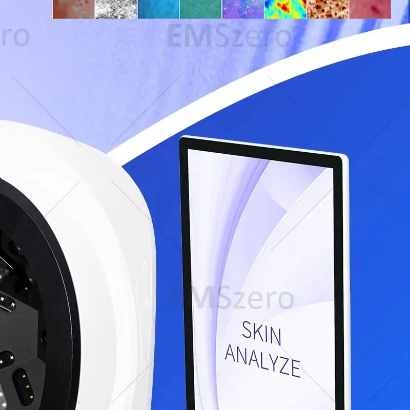 

AISIA Q2 Smart 48 миллионов пикселей AI Детектор анализа кожи лица 8 спектра УФ RGB Квантовый 3D Обнаружение кожи Салон красоты