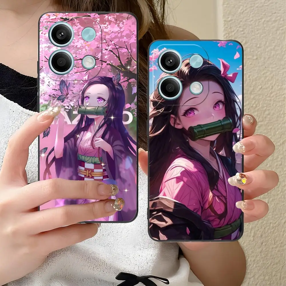 

Demon Slayer Nezuko Phone Case for Xiaomi Redmi Note 14 13 12 11 A5 3 2 1 Pro Plus 4G 5G Colour Printing Cover Pretty Cellphones