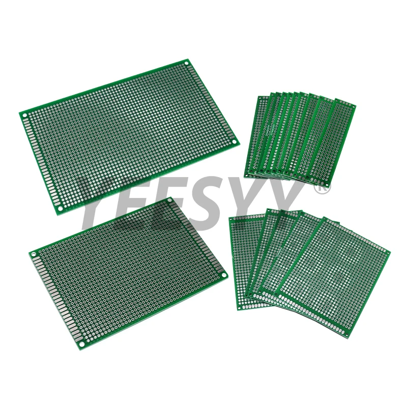 1/5/10PCS PCB Board Prototype 2x8/3x7/4x6/5x7/7x9/8x12/9x15cm Board Green Double Sided Circuit Boards For DIY Soldering Project
