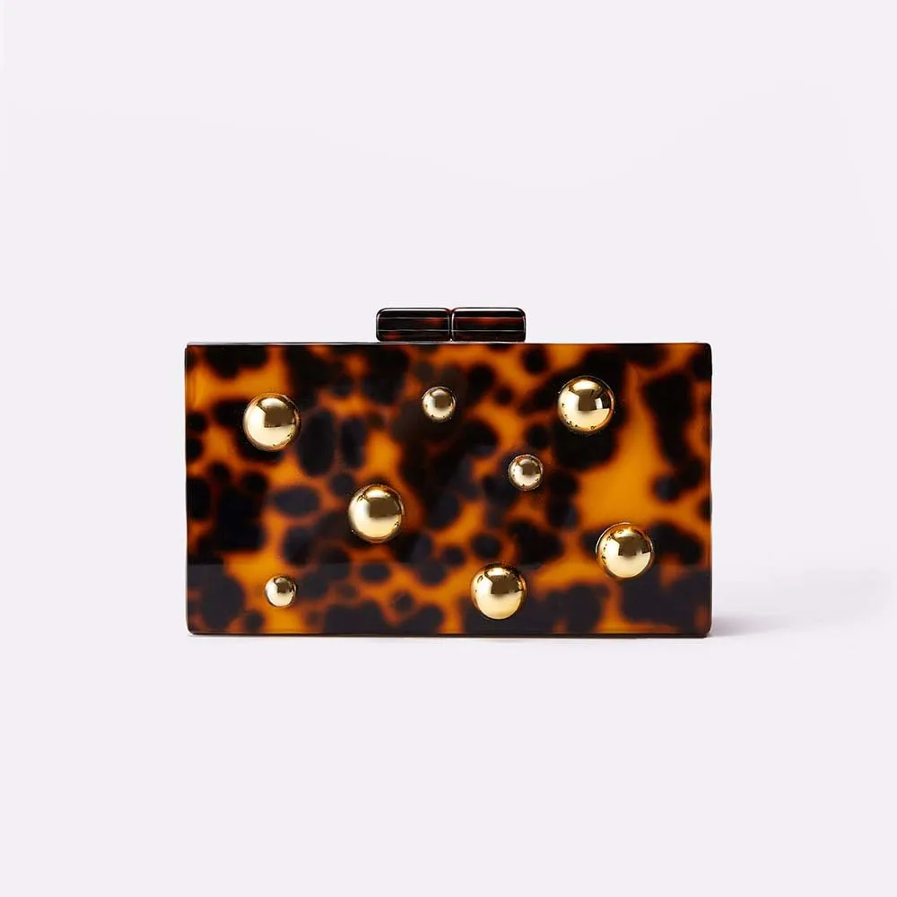 

Pro Women Acrylic Evening Clutch Bags Leopard Crystal Female Mini Flap Wedding Party Ladies Luxury Designer Purse And Handbags