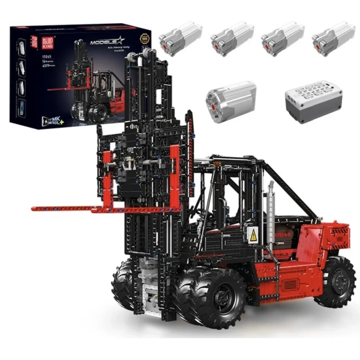 

MOULD KING 17045 Technical Heavy-Duty Forklift Truck Building Blocks Motor Power Engineering Loader Car Construction Toys