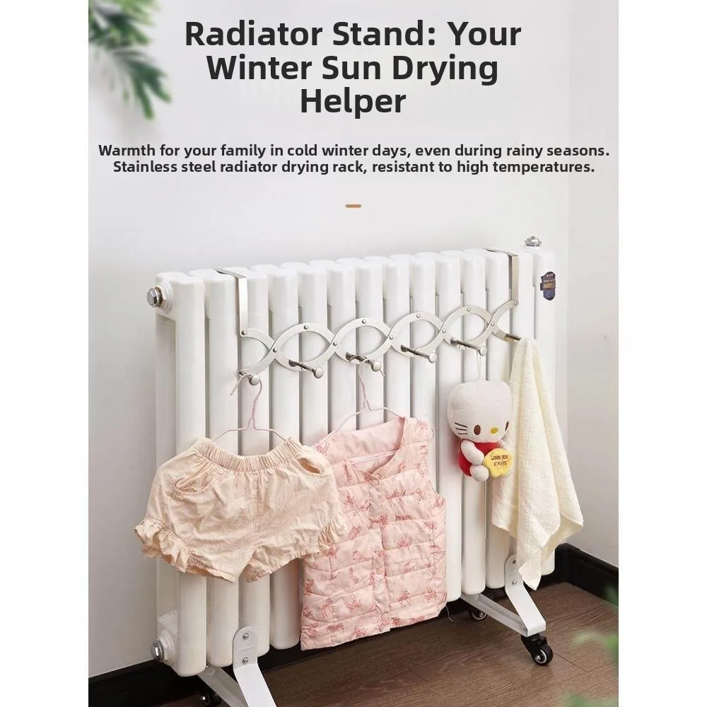 

Раздвижная сушилка для белья из нержавеющей стали с кронштейном для труб, органайзер для хранения белья для домашнего использования