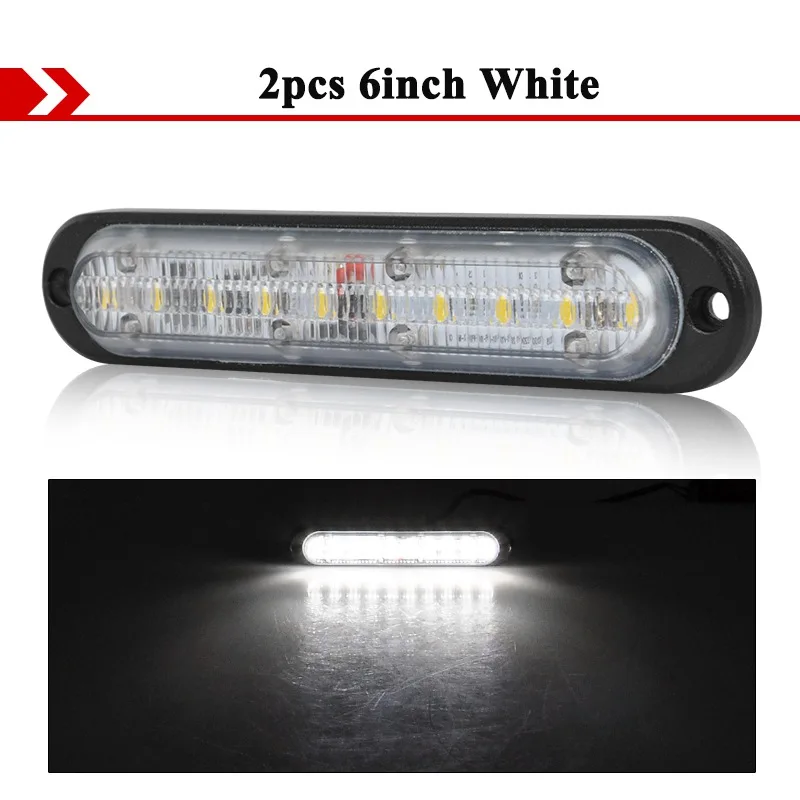 Fabrieksgroothandel 2 stuks 6 inch Truck LED zijmarkeringslamp auto SUV offroad tractor indicator oranje lamp aanhanger vrachtwagen positielicht