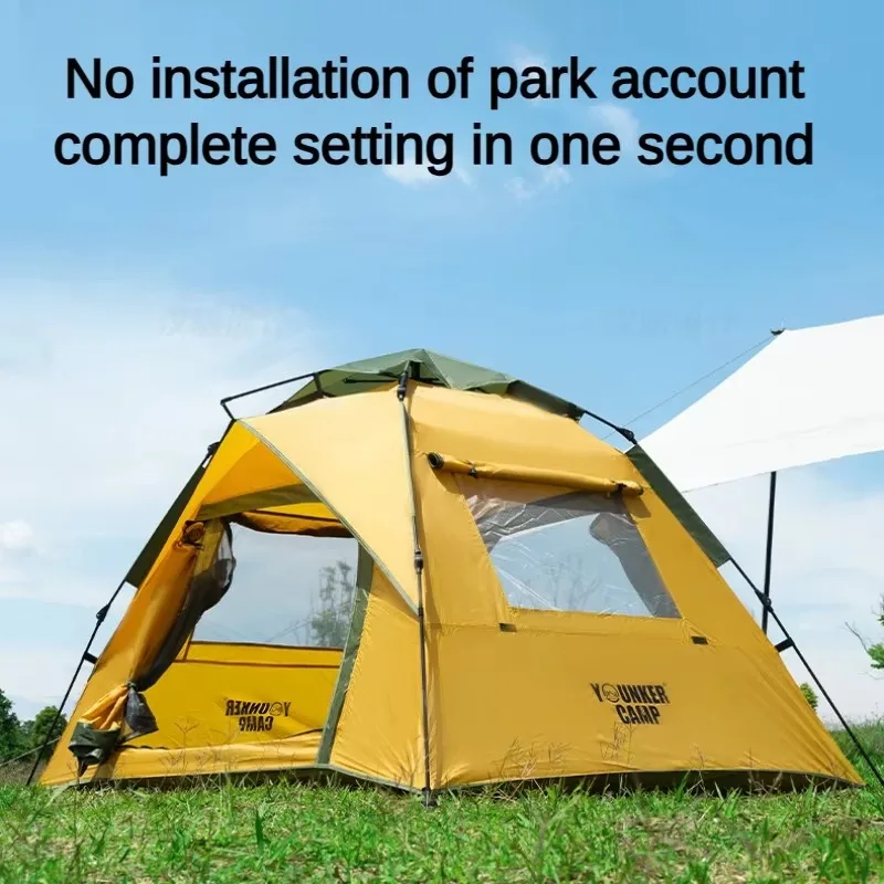 Camping Tent Instant Easy Ejection and Waterproof One Second Setup Complete For Camp Hike Travel Picnic with Storage Bag