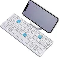 Foldable Bluetooth Keyboard with Magnetic Stand Aluminum Alloy Mini Folding Keyboard Rechargeable Keyboard for Tablet,iPad 3
