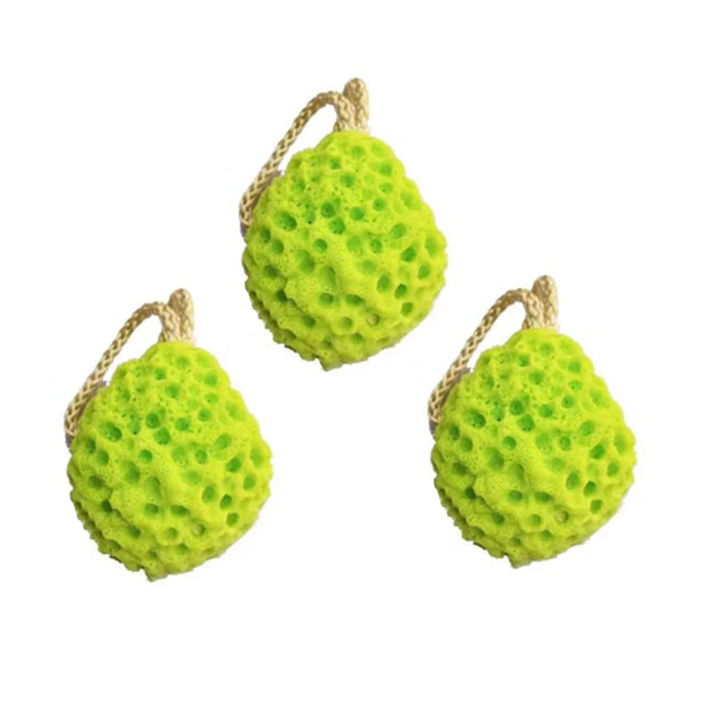 

3 Pcs Honeycomb Bath Cotton Natural Sponge Scrub Loofah Baby Bathing Exfoliating Massaging Non Latex Long Lasting