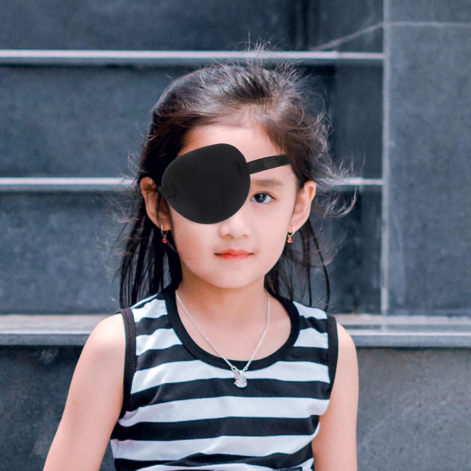 

4pcs Mask Kids Pirate Cosplay Cotton Amblyopia Cover Lightweight Breathable Comfortable Single Eye Patch Perfect Fit Long